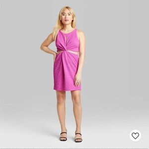 Wild‎ Fable Keyhole Neck Sleeveless Pink BodyCon Dress